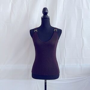 Belldini Sleeveless Ribbed Top Size M